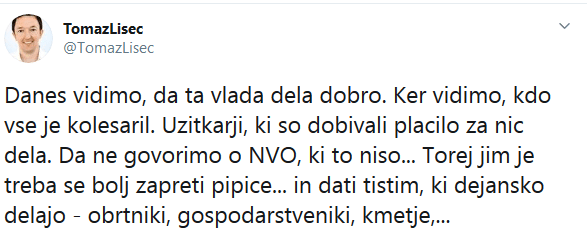 Screenshot_2020-05-09 (6) TomazLisec on Twitter Danes vidimo, da ta vlada dela dobro Ker vidimo, kdo vse je kolesaril Uzitk[...]